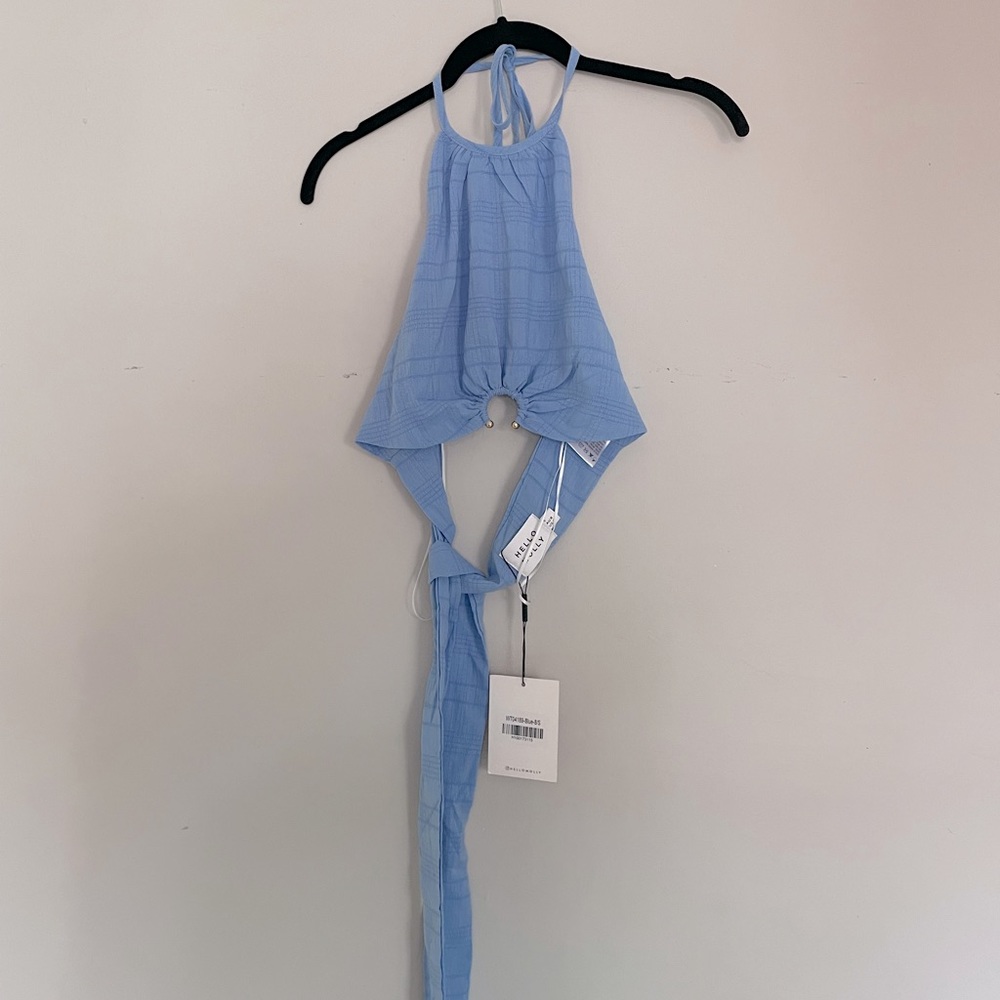 NWT • Hello Molly • Blue Halter Top • US 4